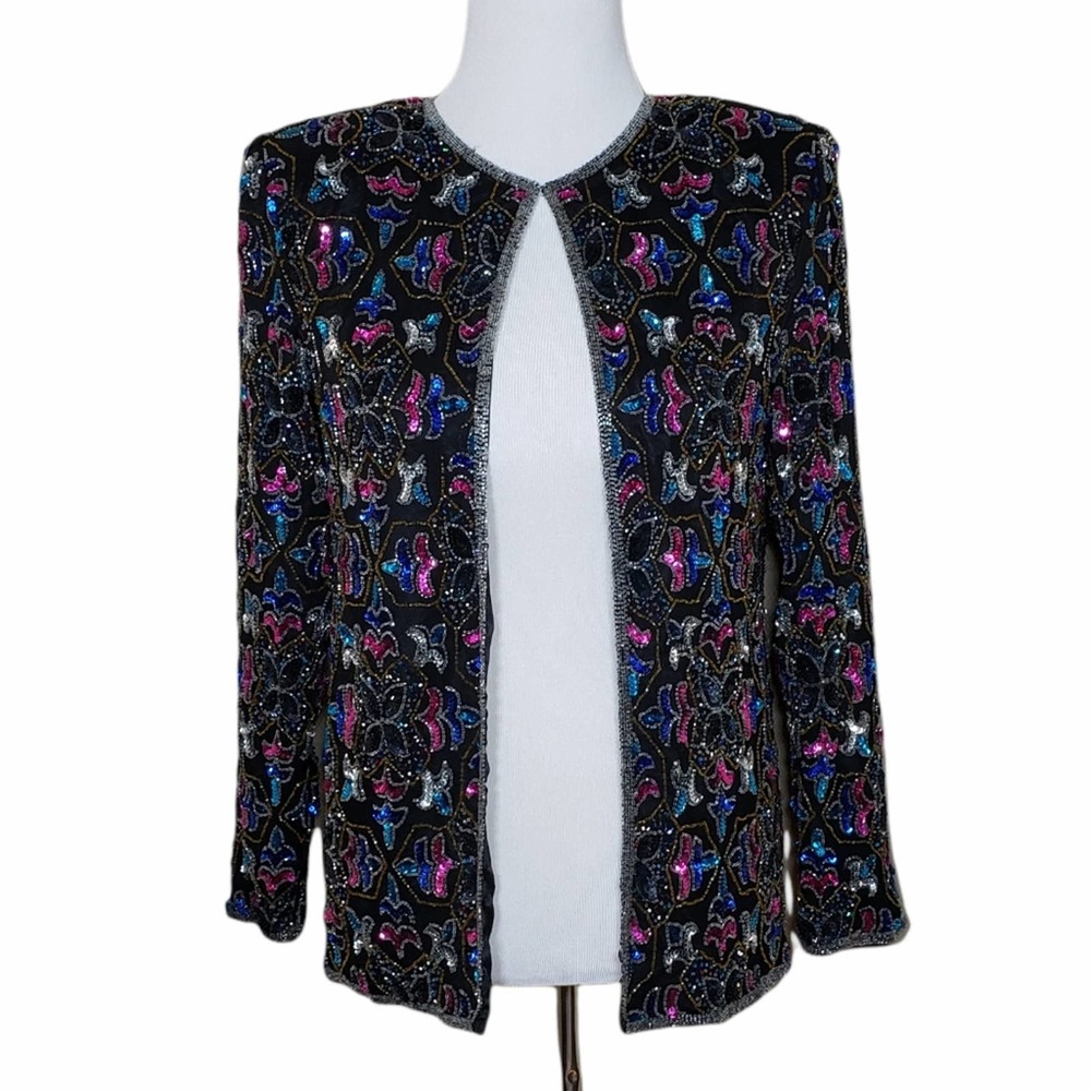 Vintage Sequin Top Jacket Colorful
